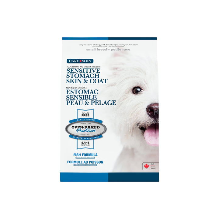 Oven Baked Tradition CARE perro adulto razas pequeñas sensitive stomach 1.81 Kg empaque frontal