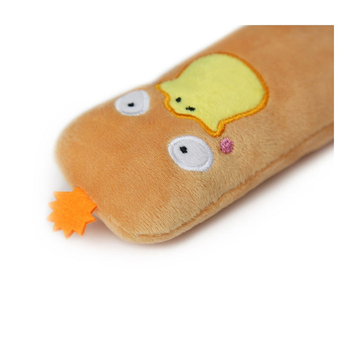 BRNX Maxi Toy juguete de peluche para gatos con forma de un pato color durazno con pico amarillo, vista 5