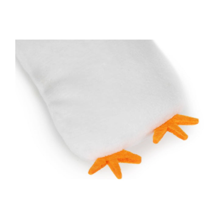 BRNX Maxi Toy juguete de peluche para gatos con forma de un pollo blanco con cresta celeste, vista 4