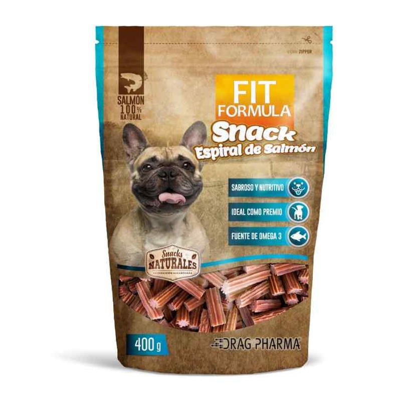 Fit Formula snack natural espiral de salmón, envase de 400 g