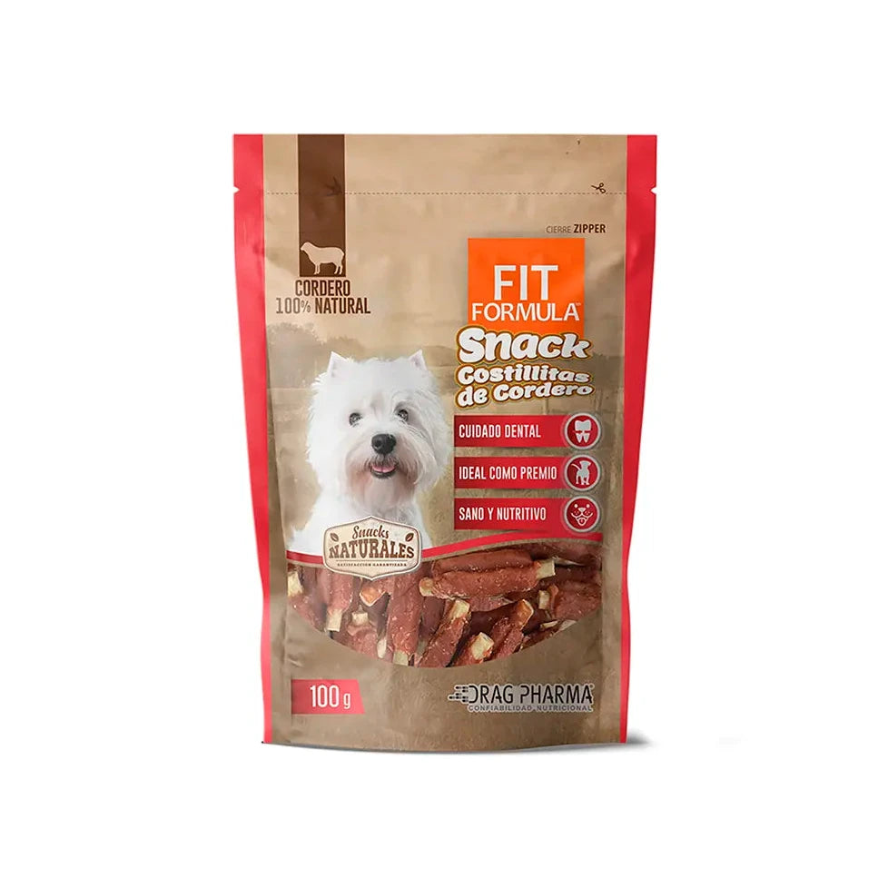 Fit Formula snack natural costillitas de cordero, envase de 100 g