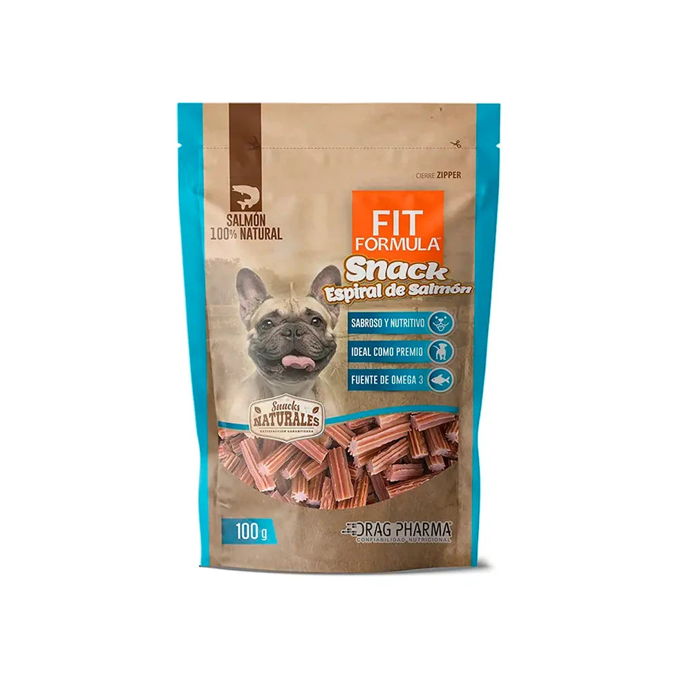 Fit Formula snack natural espiral de salmón, envase de 100 g