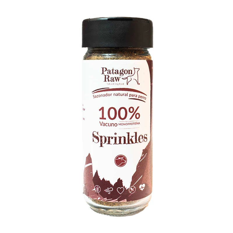 Patagon Raw Sprinkles 100% vacuno, frasco de 60 g