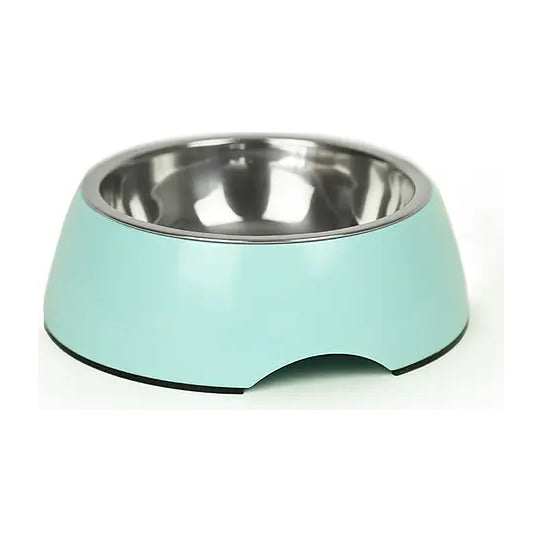 BRNX plato de melamina celeste talla S con recipiente de acero inoxidable, vista 1
