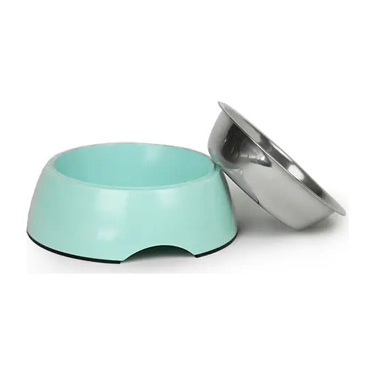 BRNX plato de melamina celeste talla S con recipiente de acero inoxidable, vista 2
