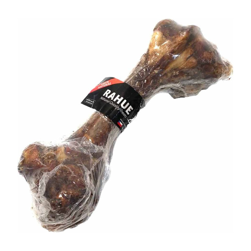 Rahue fémur de vacuno gigante snack natural para perros, hueso entero envasado con la faja de la marca