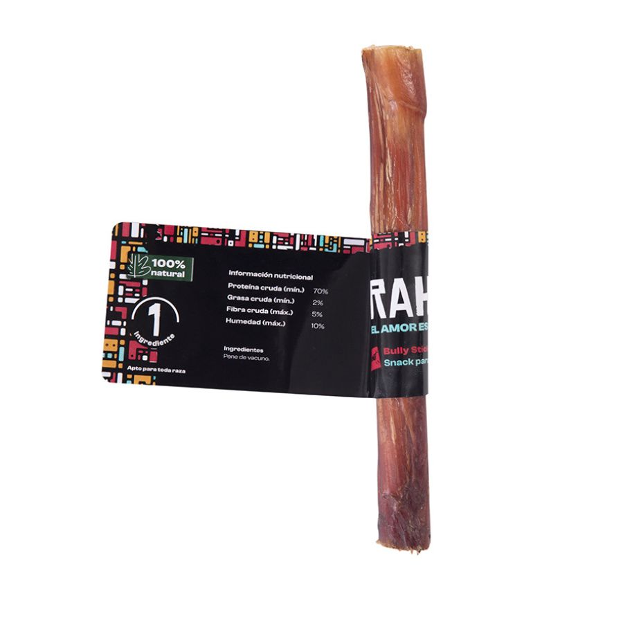 Rahue bully stick de 15 cm, snack natural para perros