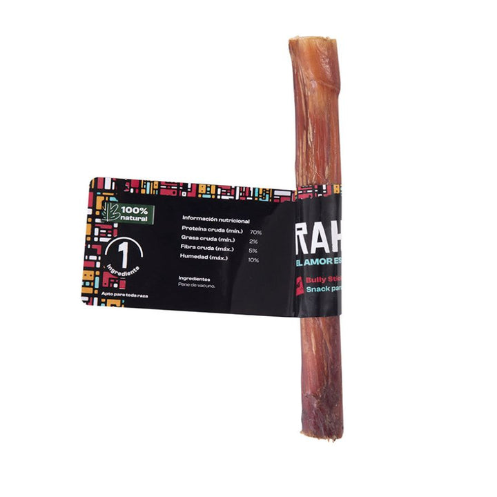 Rahue bully stick de 15 cm, snack natural para perros