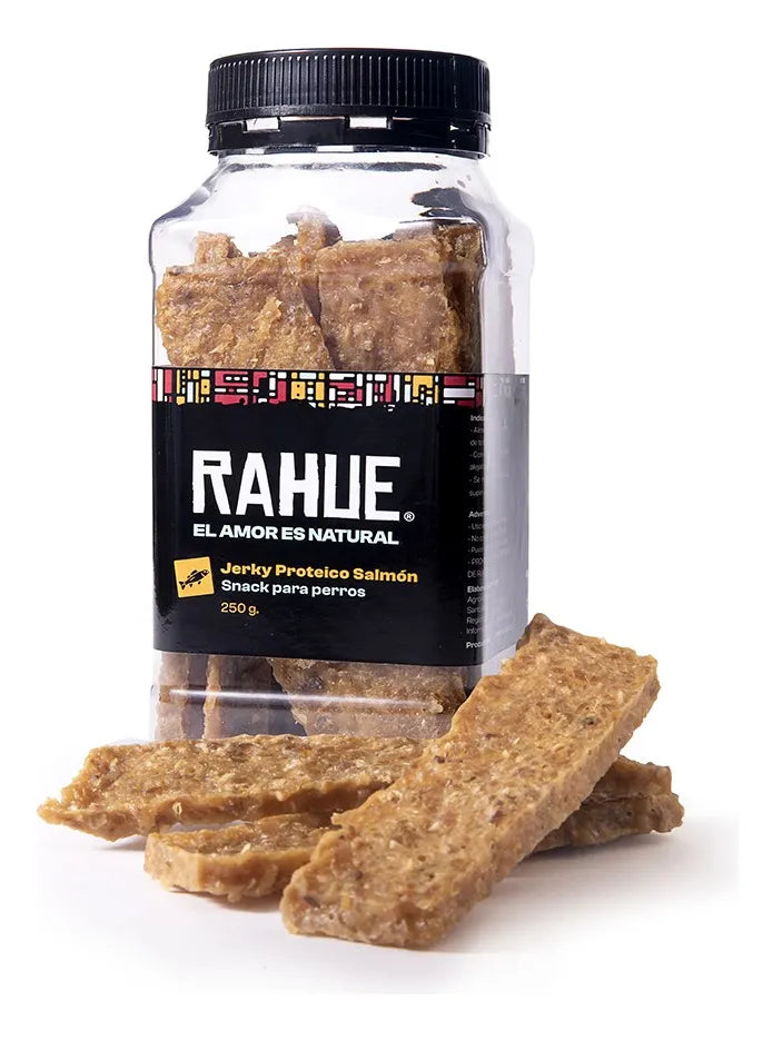 Rahue jerky de salmón, frasco de 250 g