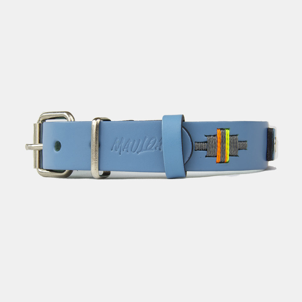 Collar Perro Lassie Cuero Celeste