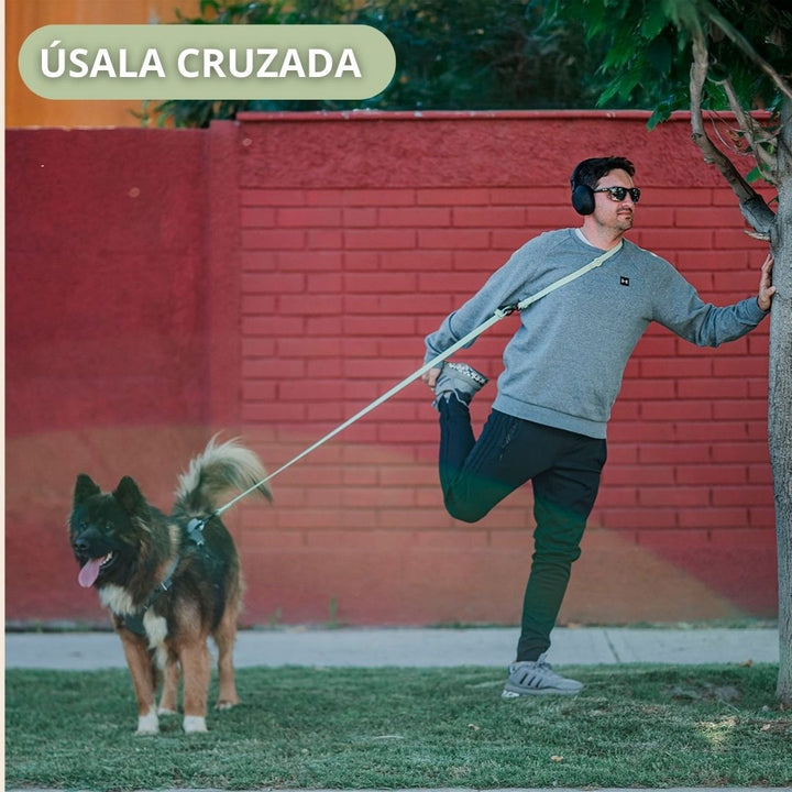 Pet Lounge Correa Perro Manos Libres Multiuso 5 en 1 Verde