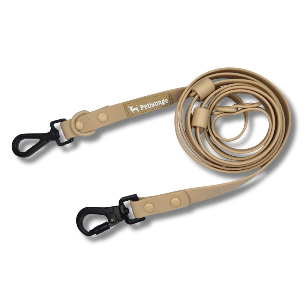 Pet Lounge Correa Perro Manos Libres Multiuso 5 en 1 Beige