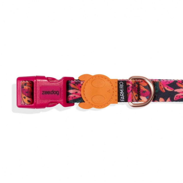 Zee Dog collar Selva para perro, collar extendido con hebilla, medalla y argolla