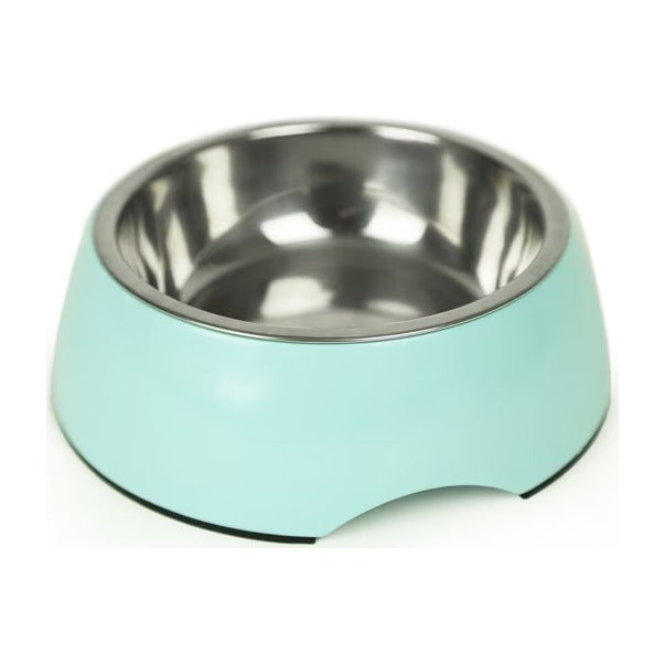 BRNX plato de melamina celeste talla L con recipiente de acero inoxidable, vista 1