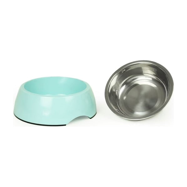 BRNX plato de melamina celeste talla L con recipiente de acero inoxidable, vista 5