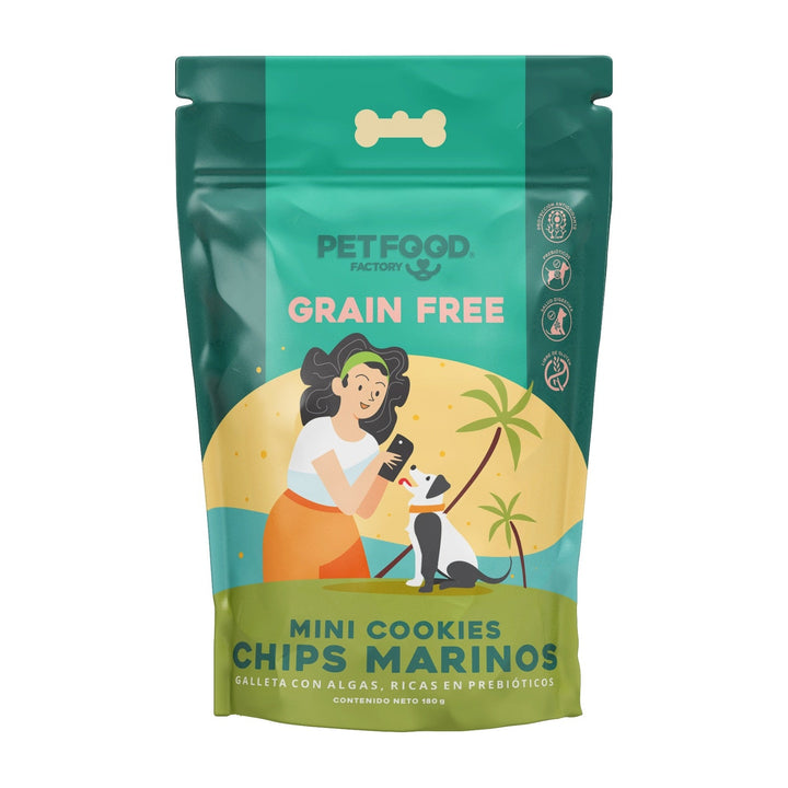 Galleta Grain Free Mini Cookies Chips Marinos 180 Grs. - Snack para perros