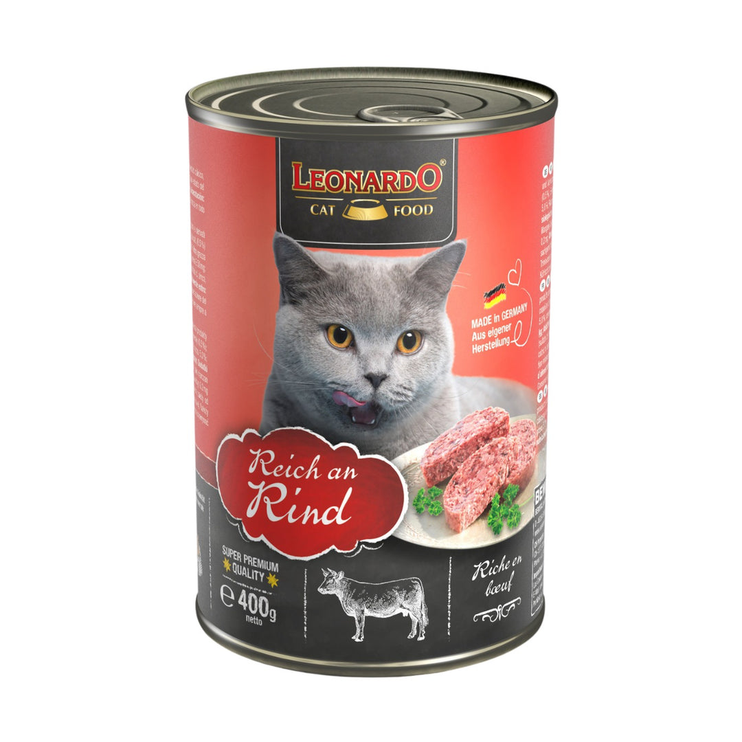 Leonardo Quality Selection alimento húmedo gato ternera lata 400 g