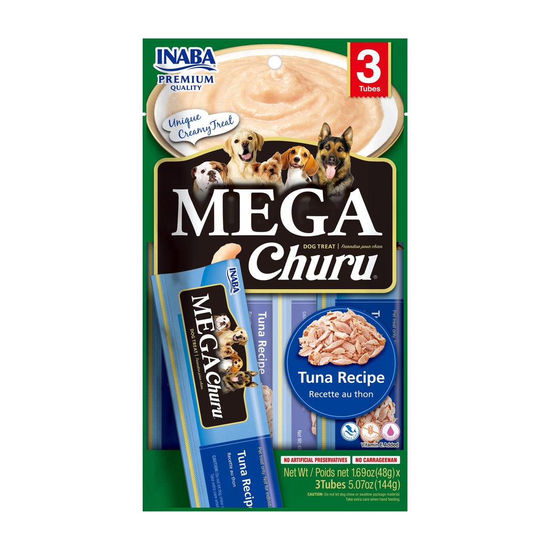 Mega Churu snack líquido sabor atún para perros 3 unidades vista frontal