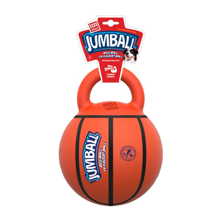Gigwi Jumball pelota de basketball con mango de goma juguete para perros