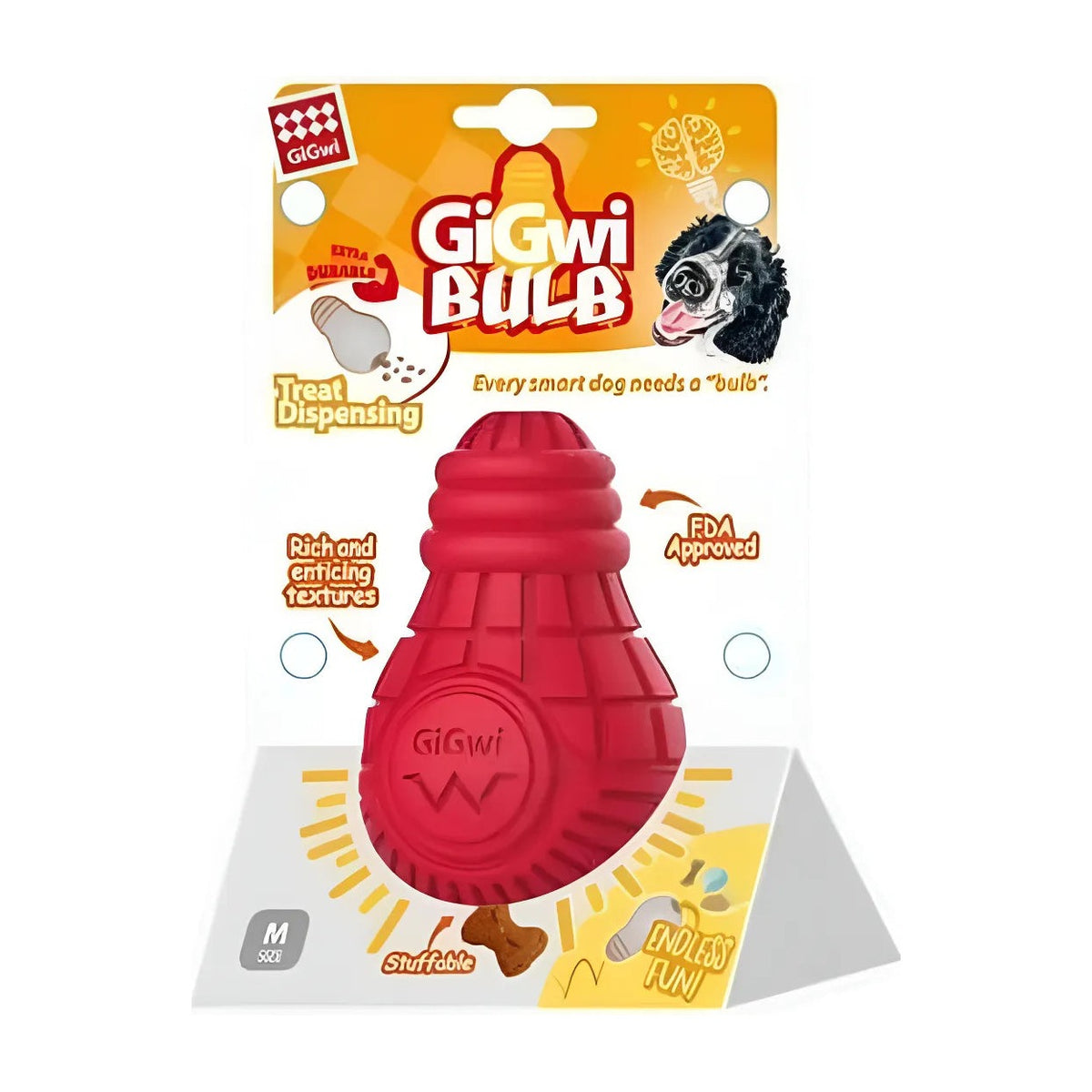 Gigwi Bulb dispensador de snacks tamaño M juguete interactivo perro