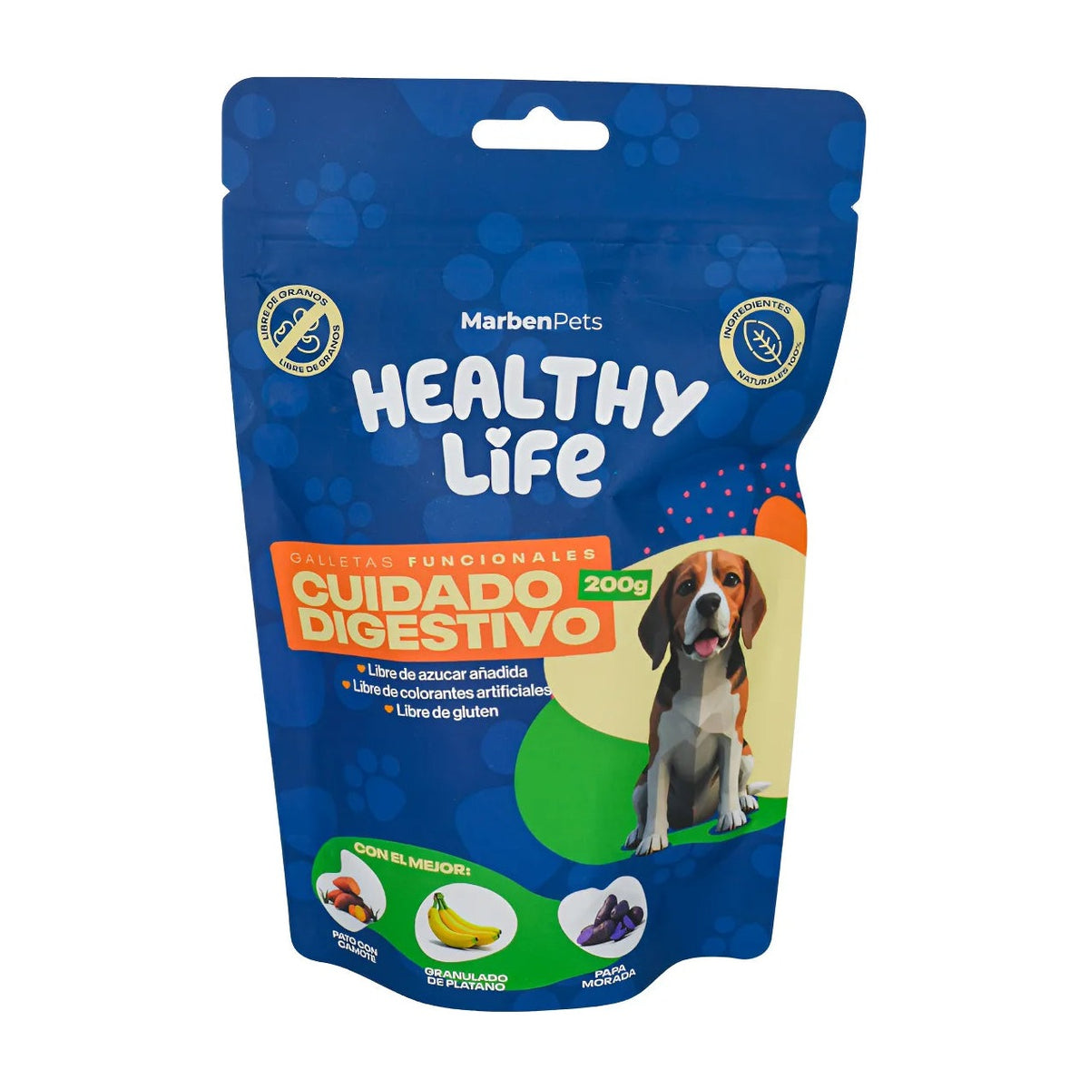 Marbenpets Healthy Life galletas cuidado digestivo para perros 200 g empaque