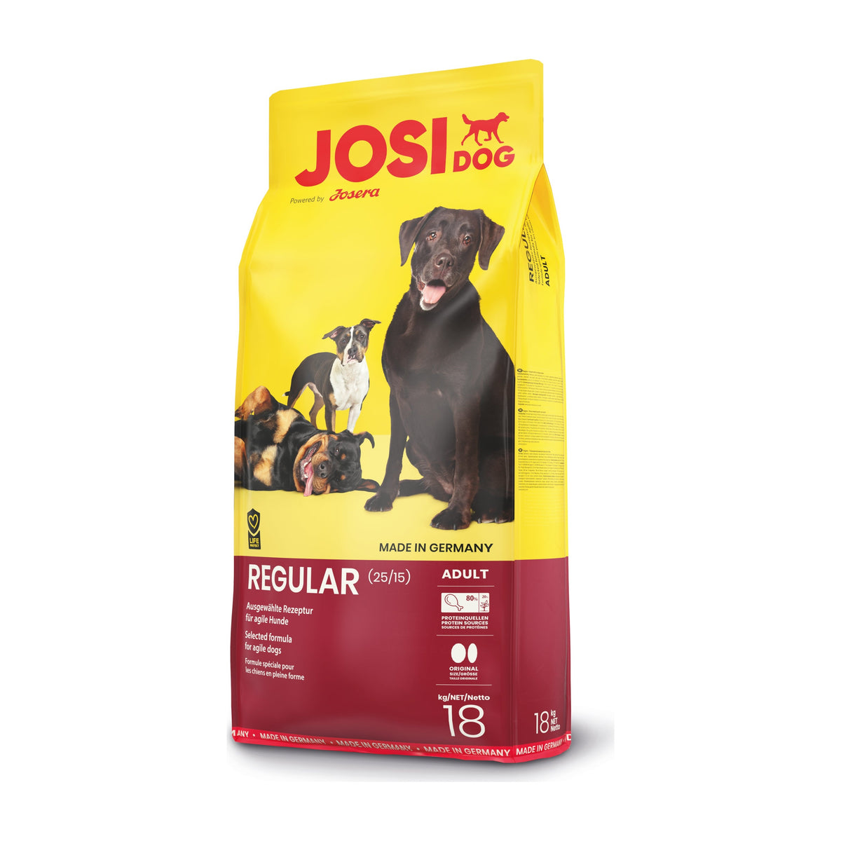 Josera JosiDog Regular alimento seco para perros 18 Kg empaque
