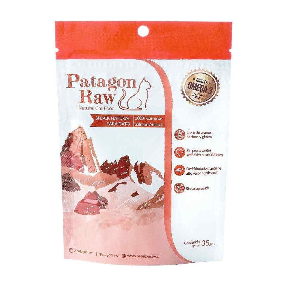 Patagon Raw salmón, envase de 35 g para gatos