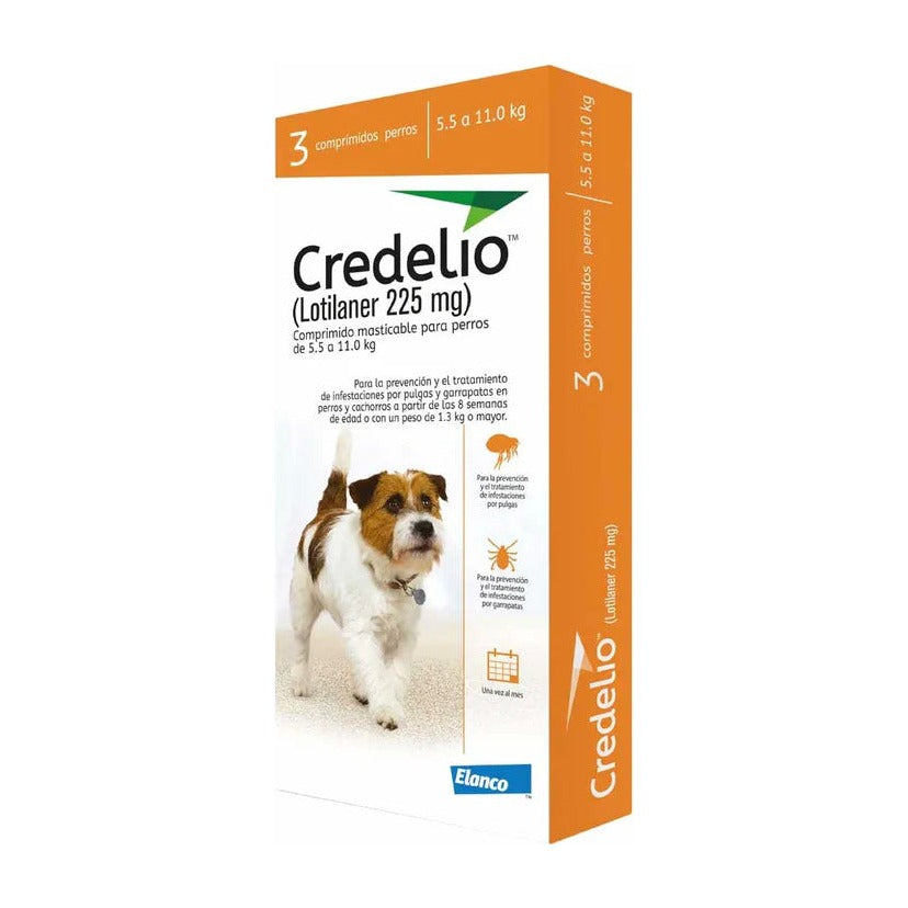 Credelio antiparasitario perros 5.5 a 11 kg 3 comprimidos empaque