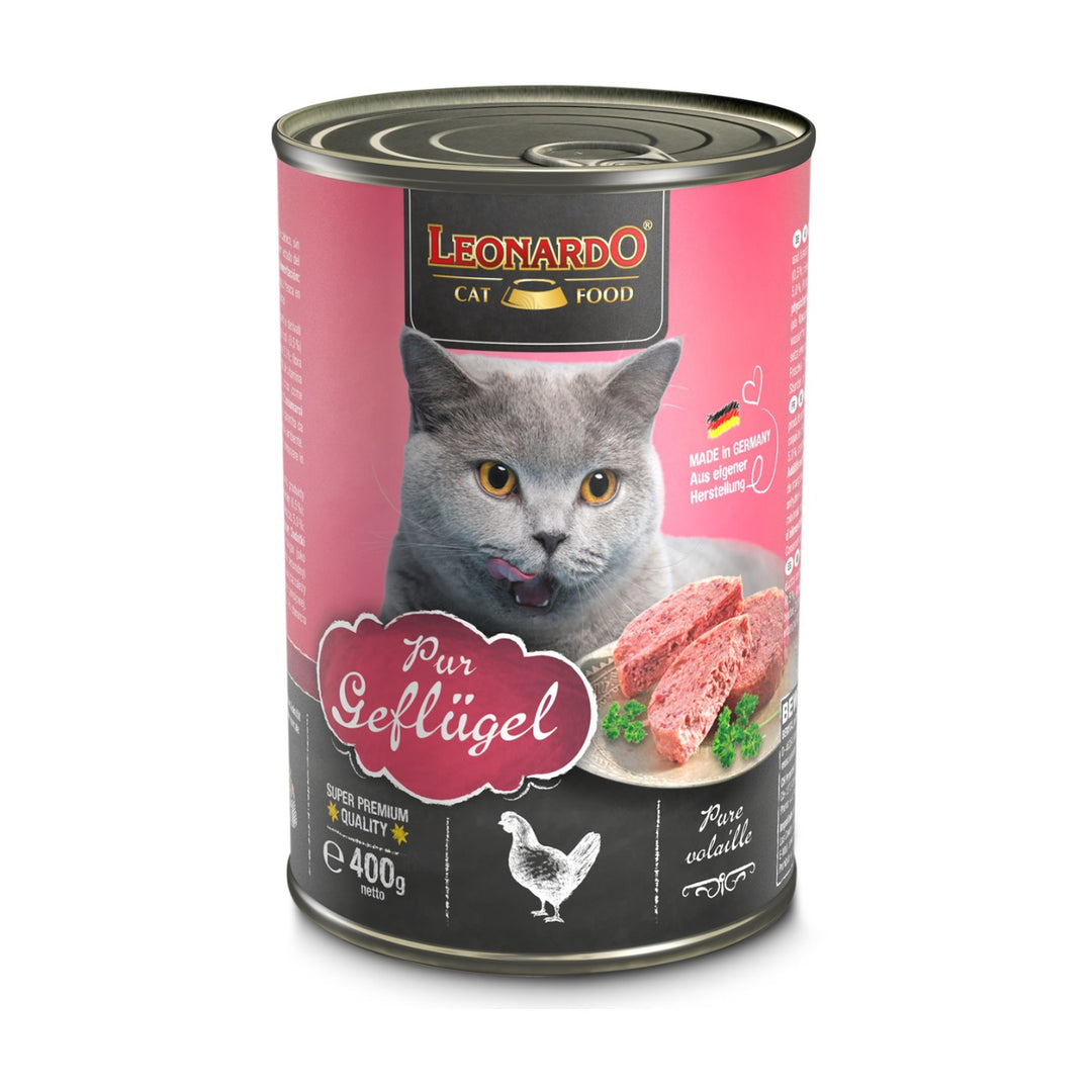 Leonardo gato Quality Selection ave lata 400 grs alimento húmedo vista frontal