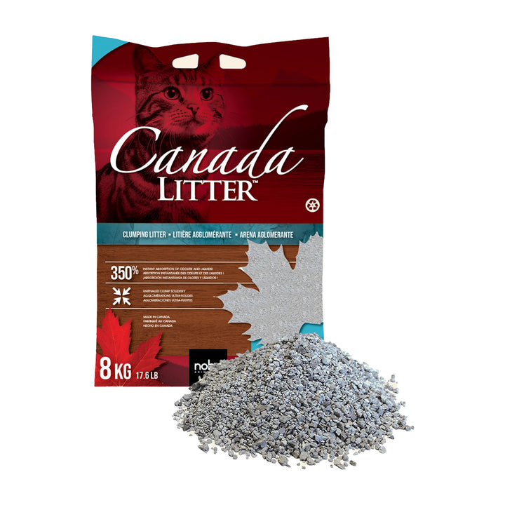 Canada Litter arena premium gato talco bebé 8 kg empaque vista frontal