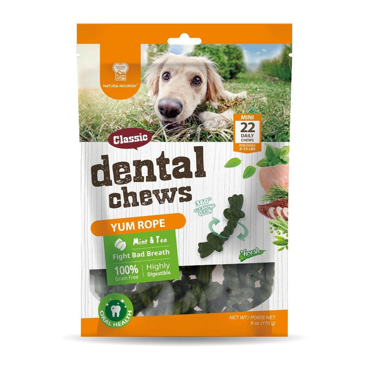 Dental Chews Soga Menta y Té, envase de 170 g