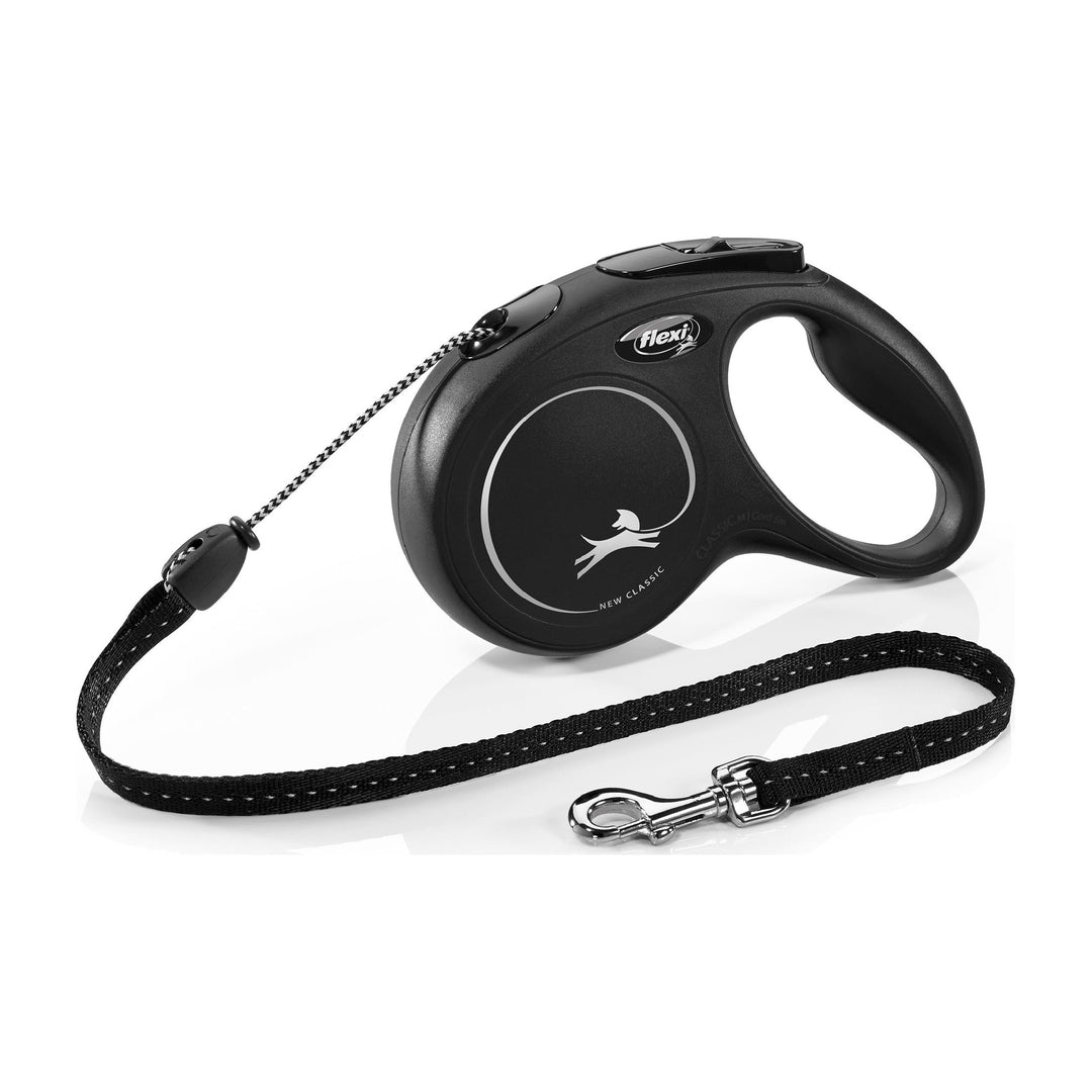 Flexi New Classic Correa M Perros Hasta 20 Kgs. Cordón 5 Mts., color negro