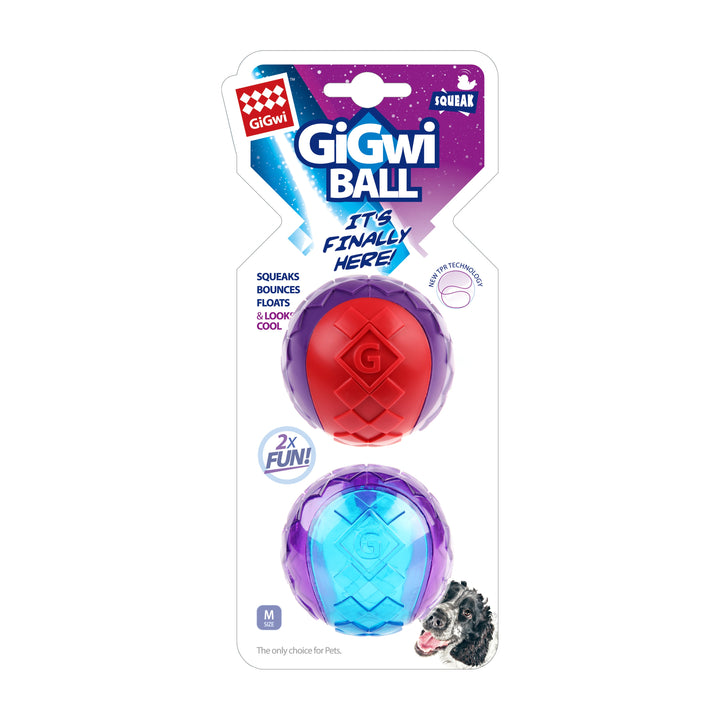 Gigwi Pelota Squeaker Medium - Set de 2 Pelotas