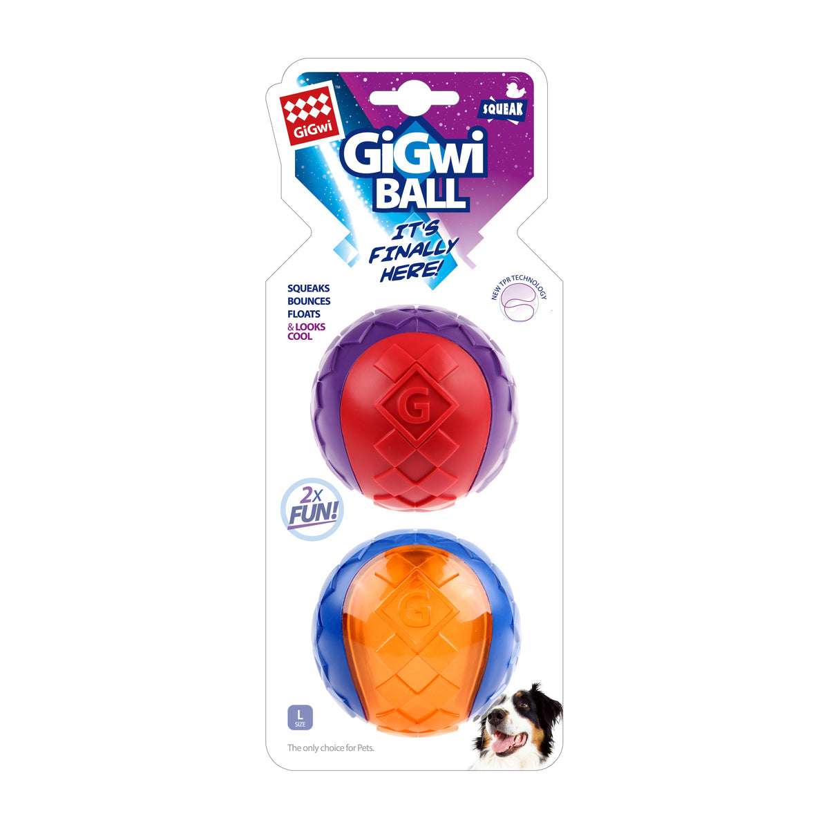 Gigwi Pelota Squeaker Large - Set de 2 Pelotas