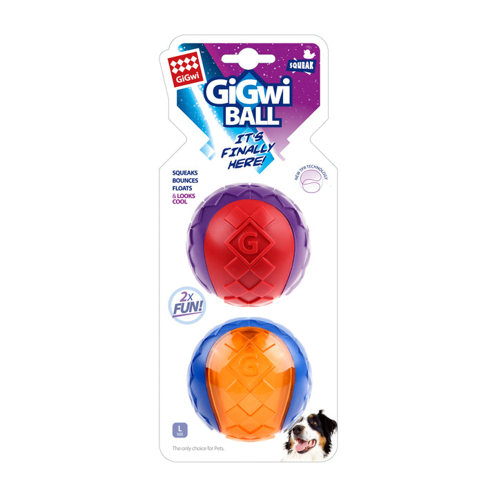 Gigwi Pelota Squeaker Large - Set de 2 Pelotas