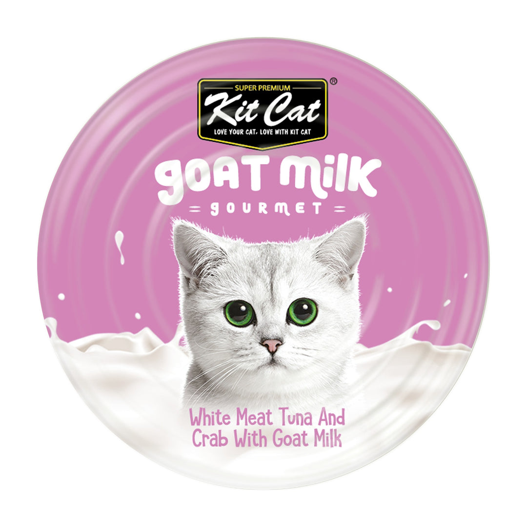 Kit Cat Goat Milk Gourmet atún y cangrejo lata 70 g vista superior