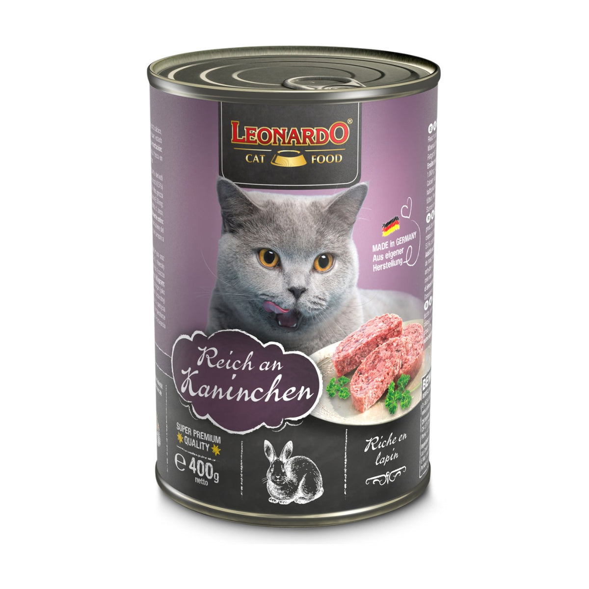 Leonardo Quality Selection Conejo lata de 400 g para gatos