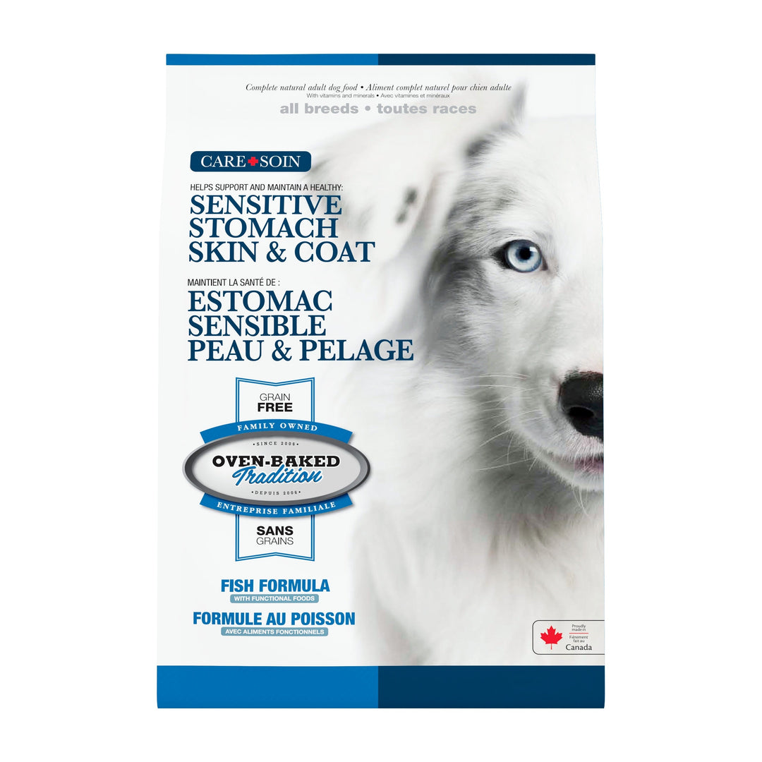 Oven Baked Tradition CARE perro adulto sensitive stomach 9.07 Kg empaque frontal