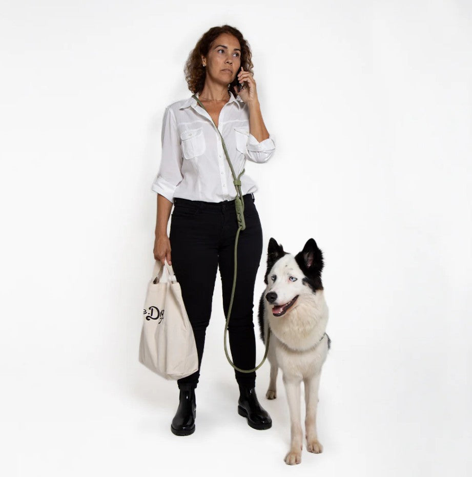 Zee Dog Army Green Correa Handsfree Perritos