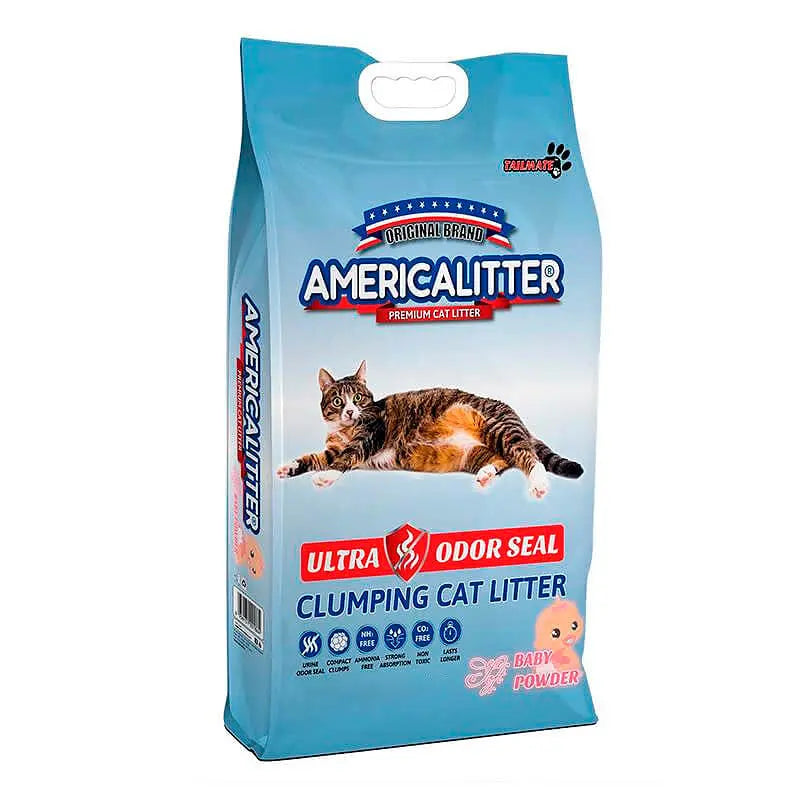 América Litter Ultra Odor Seal Talco Bebé 7 Kg