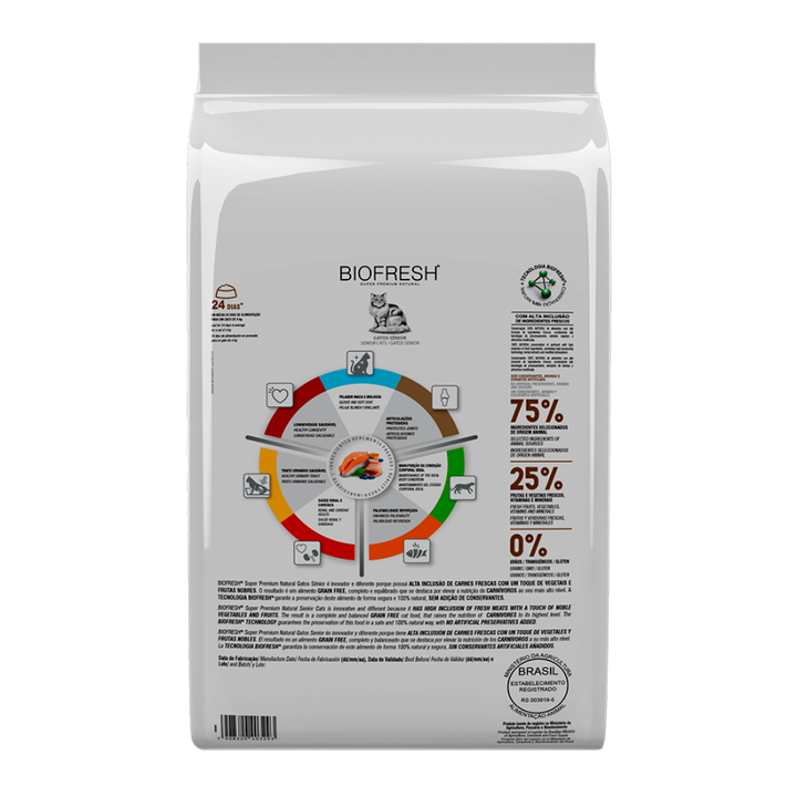Biofresh Gato Senior - Información nutricional