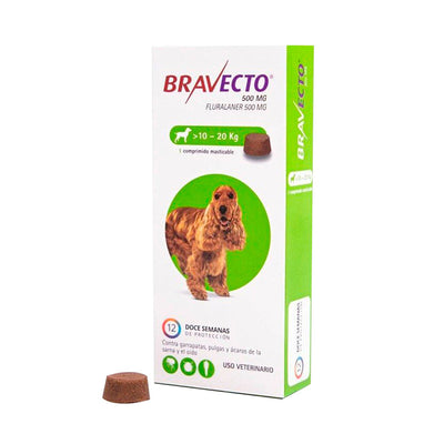 Bravecto Antiparasitario >10 a 20 Kg - 1 Comprimido