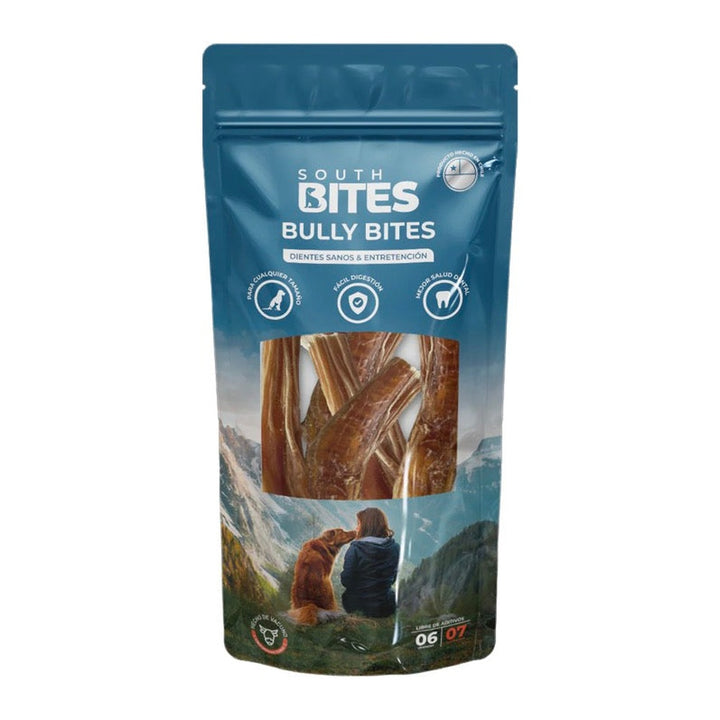 South Bites snack perro Bully Bites 6 unidades 7 cm empaque vista frontal