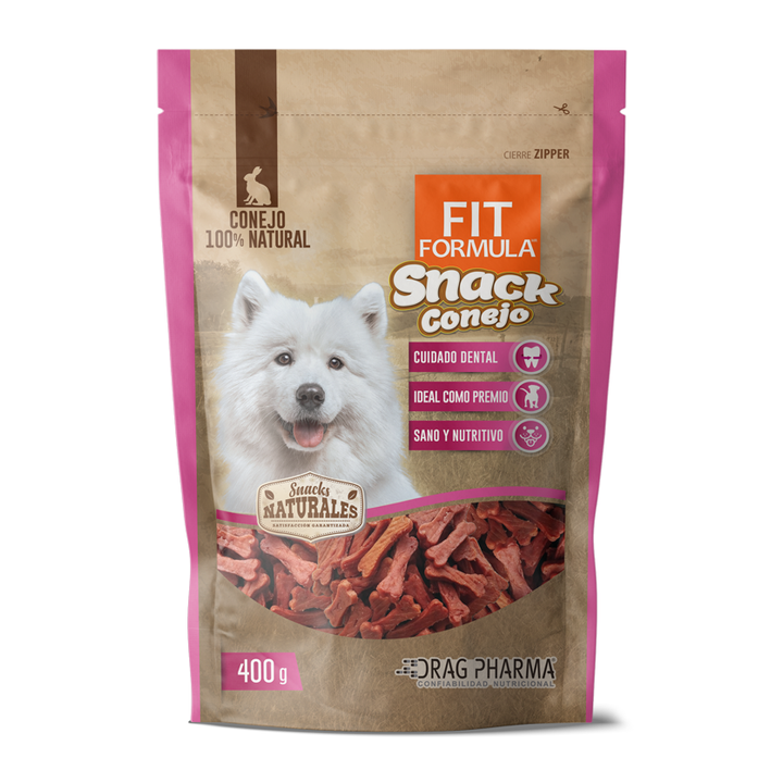 Fit Formula snack natural conejo para perro empaque