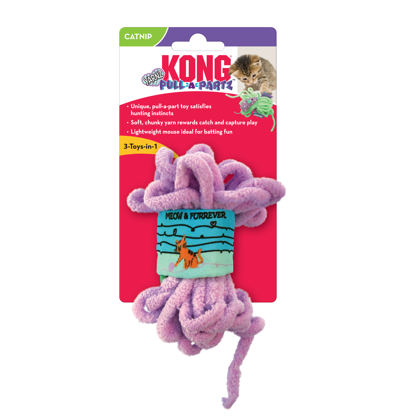Kong Gatos Juguete 3 en 1 Pull a Partz con Catnip