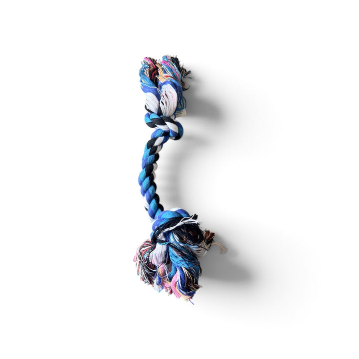 Buen Amigo Juguete Mordedor de Cuerda con Nudos 15 cms para Perros - Azul