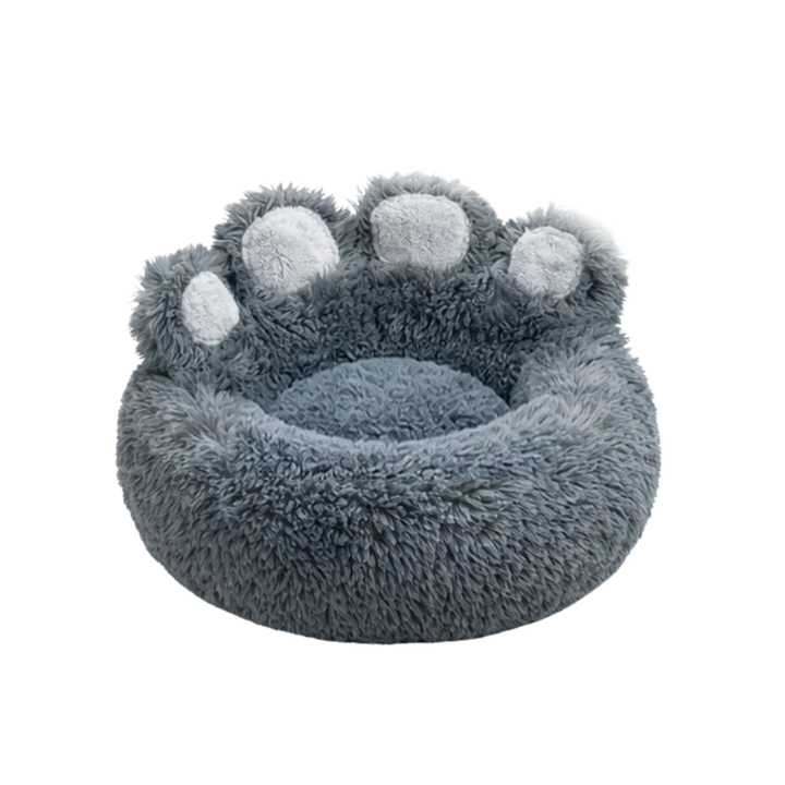 Wonder Dog cama donut patita base antideslizante para perros y gatos M 60 cm gris oscuro