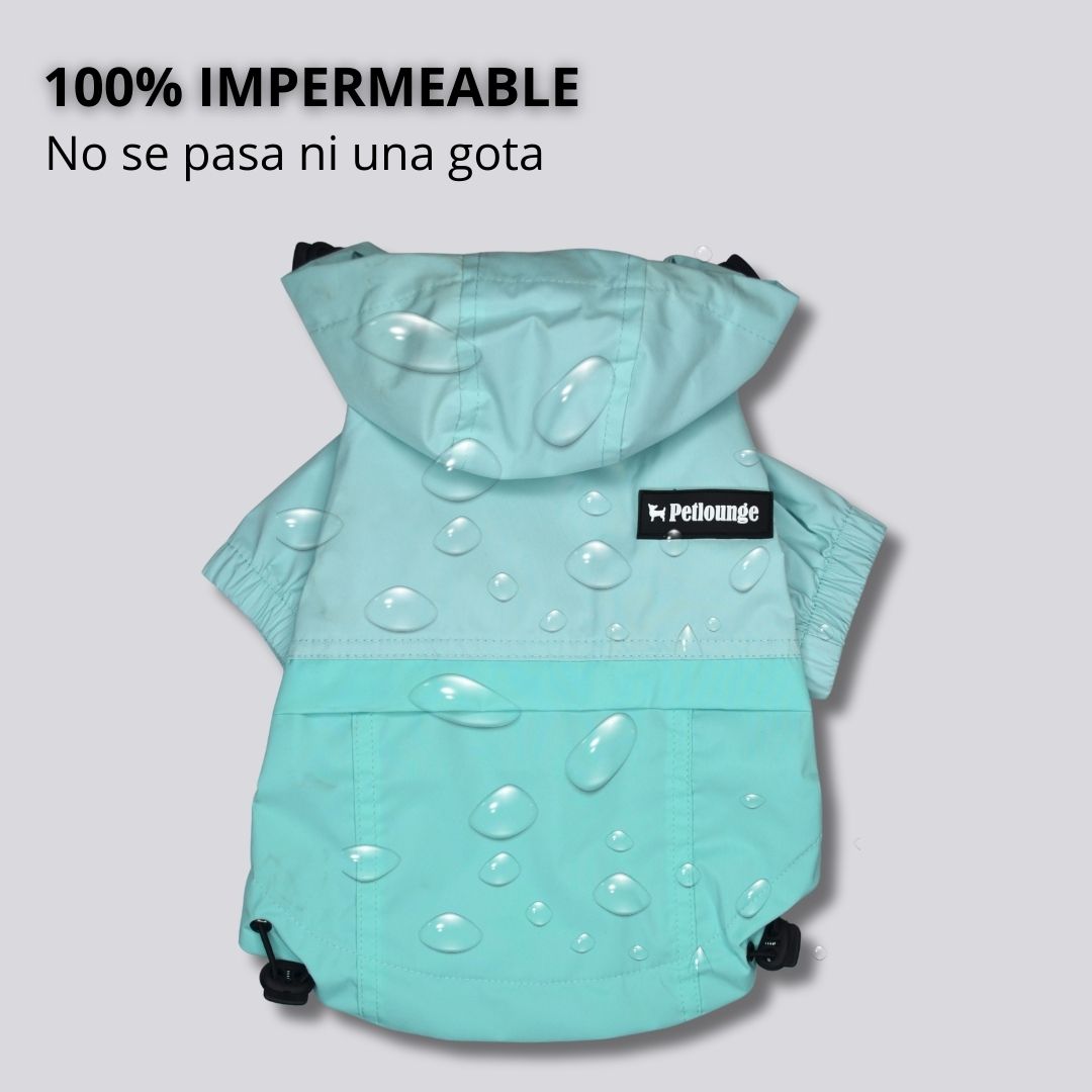 Pet Lounge Cortaviento Impermeable Perros y Gatos HYDROLITE Celeste