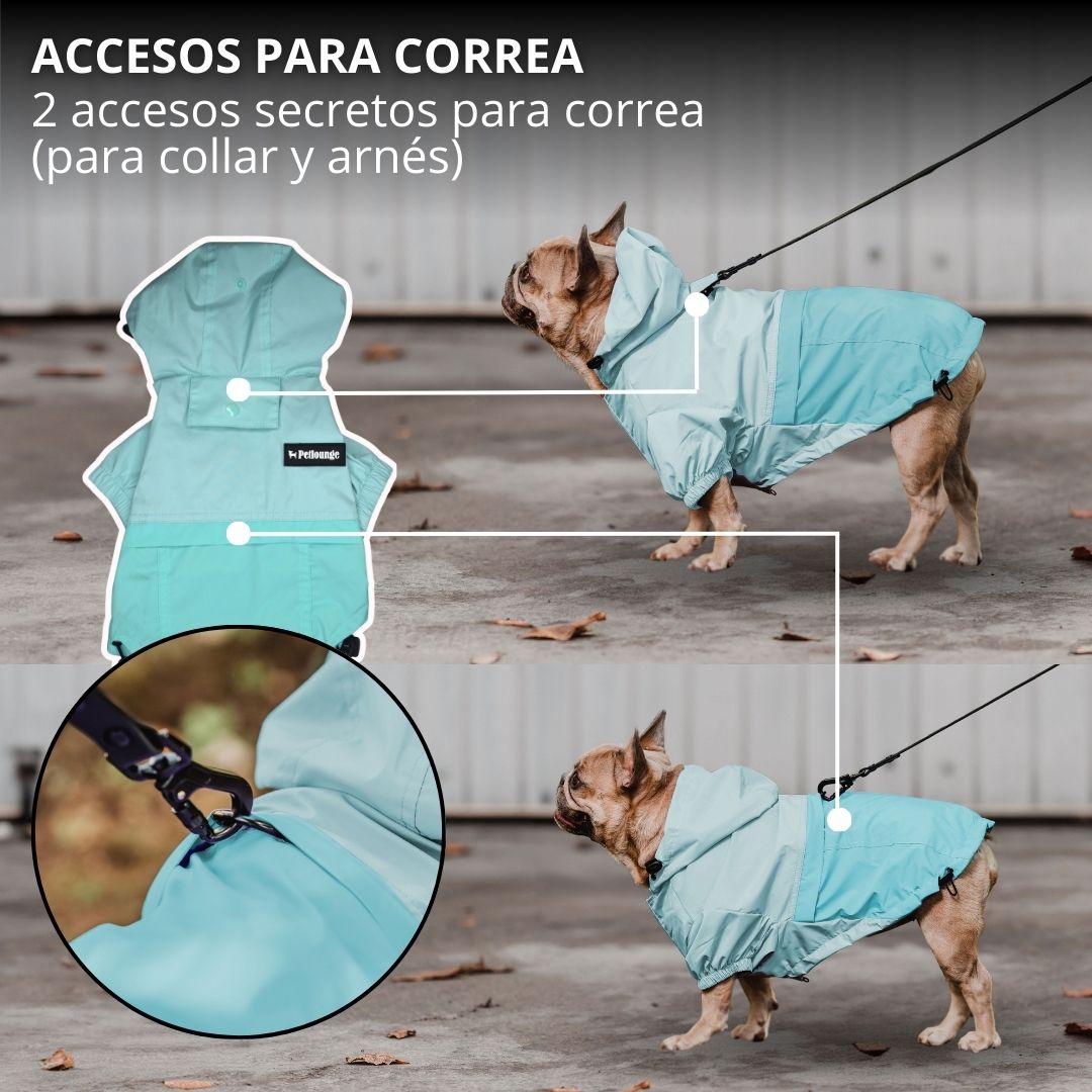 Pet Lounge Cortaviento Impermeable Perros y Gatos HYDROLITE Celeste