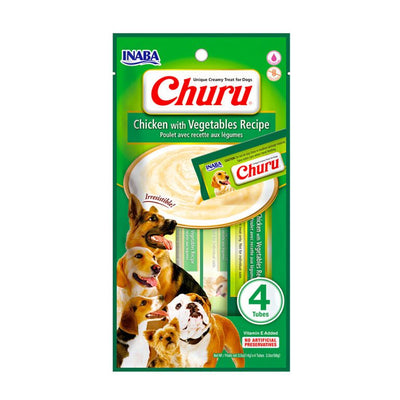 Churu Perro Pollo con Vegetales Sobre 4 Tubos x 14 Grs.